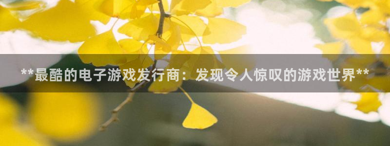 新城平台官网首页登录：**最酷的电子游戏发行商：发现令人惊叹的游戏世界**